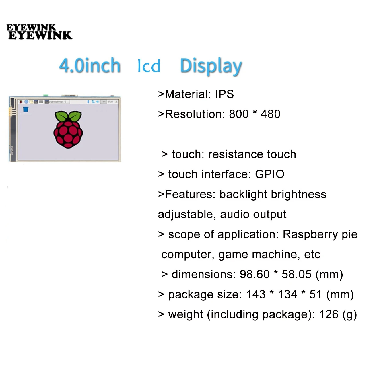 3 5 дюймовый/4 0 дюймовый ЖК Дисплей HDMI USB сенсорный экран Real HD 480*320/800*480 дисплей Py для