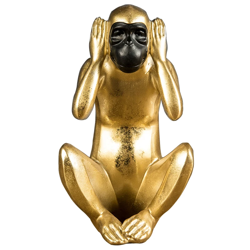 Три мудрый смолы статуэтки обезьян для дома буддийские Декор не слушайте Don't talk