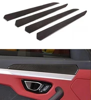 fit for lamborghini urus 2018 2021 dry carbon fiber interior door trim strip panel decoration sticker auto styling accessories