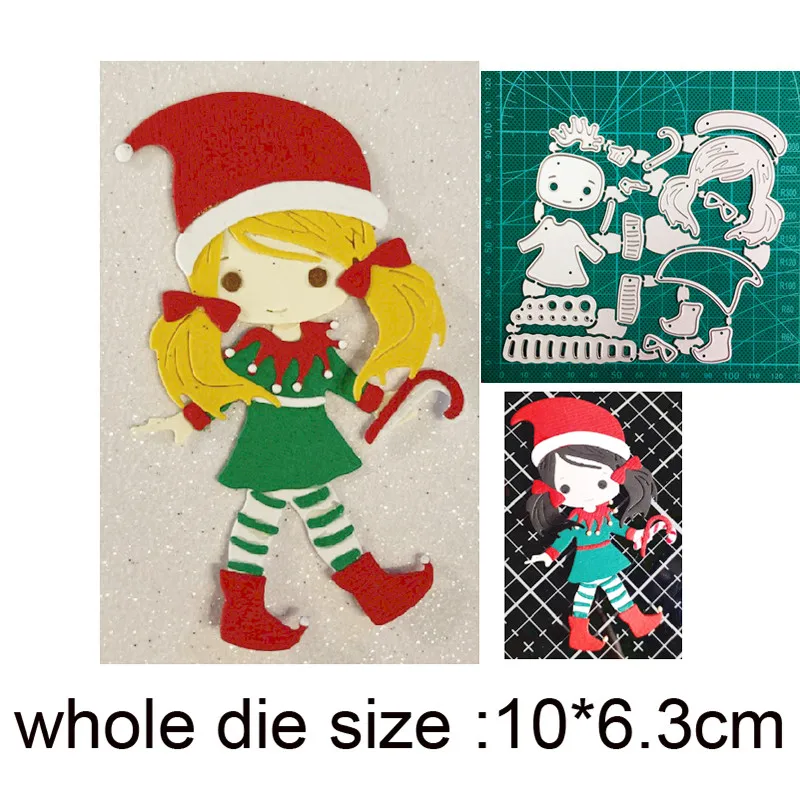 

Craft dies metal cutting dies cut die mold decoration Christmas Doll Girl Scrapbooking die knife mould blade punch stencils dies