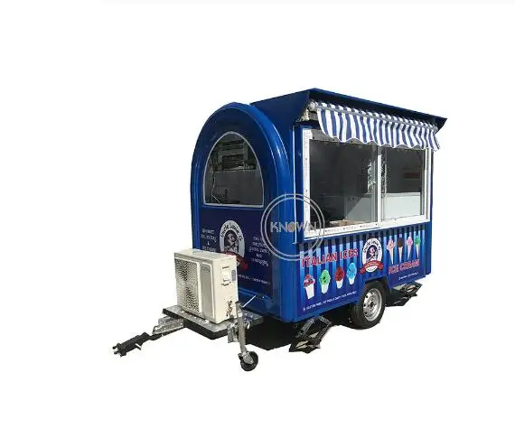Можно настроить 250 см длинный прицеп для еды Мороженое Мобильная тележка фургон