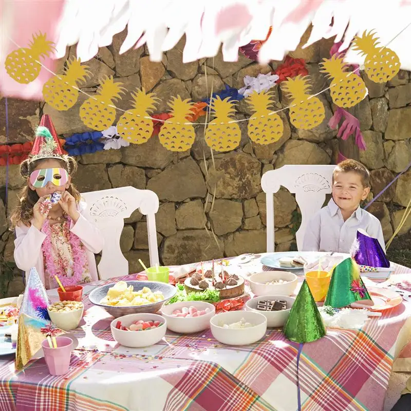 Гавайская тропическая вечерние гирлянда блеск ананас знамя флаги висит декор