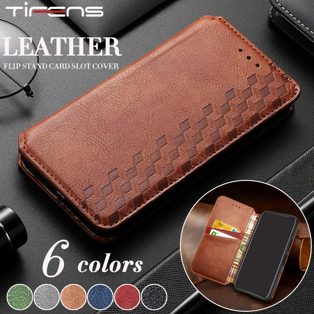 Magnetic Closure Flip Leather Case For iPhone 14 13 12 Mini 11 Pro XR X XS Max 8 7 6 6s Plus SE 2020 2022 PU Wallet Phone Cover