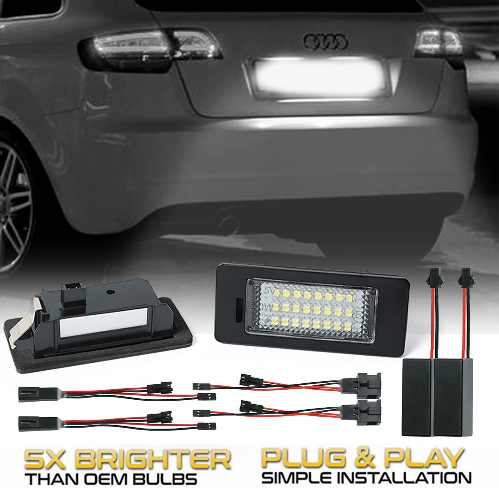 

Светодиодные номерные знаки для Audi A4 A3 A6 Q5 Q7 TT A1 A7 RS6 S4 S5 RS7 RS5 S6 RS4 S7 S1