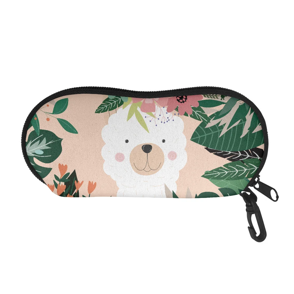 

Unisex Sun Glasses Pouch Cute Alpaca Printing Eyeglasses Case Travel Eyewear Case Bags for Women Stylish Eyeglasses Storage Bags