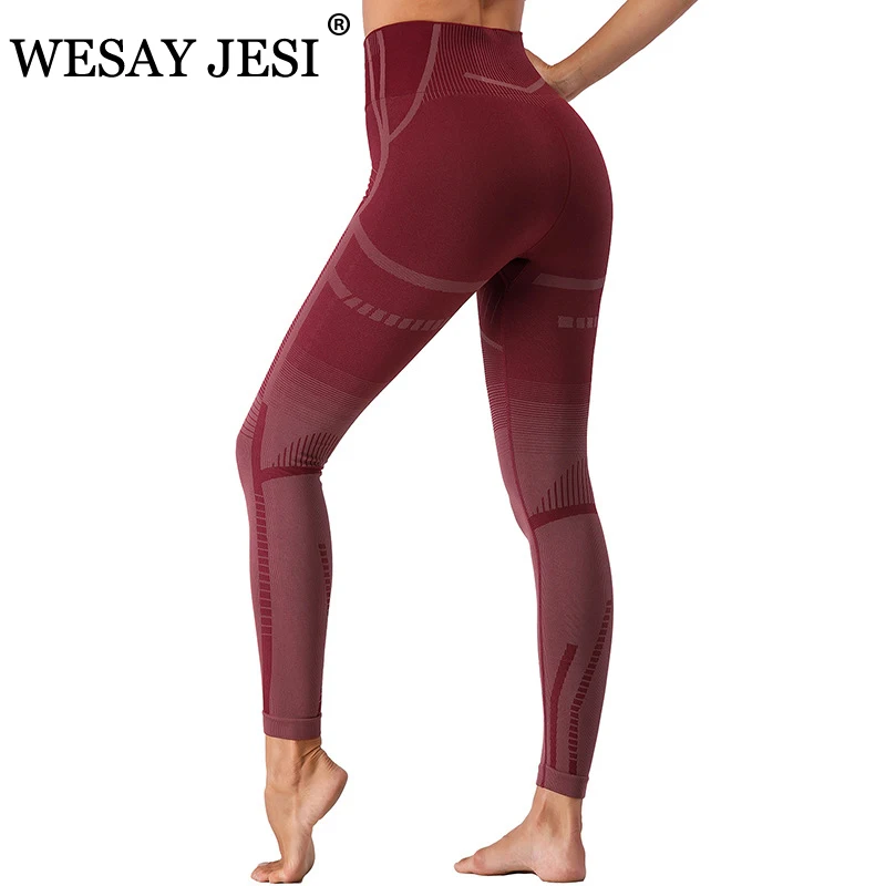 

WESAY JESI 2021 Women's New Sports Yoga Pants Stretch Fabric Sexy Buttocks Outer Wear Running Pants