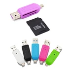 2 в 1 OTG кардридер Micro USB и USB высокоскоростной Универсальный USB2.0 OTG TFSD для Android компьютерные удлинители адаптер OTG
