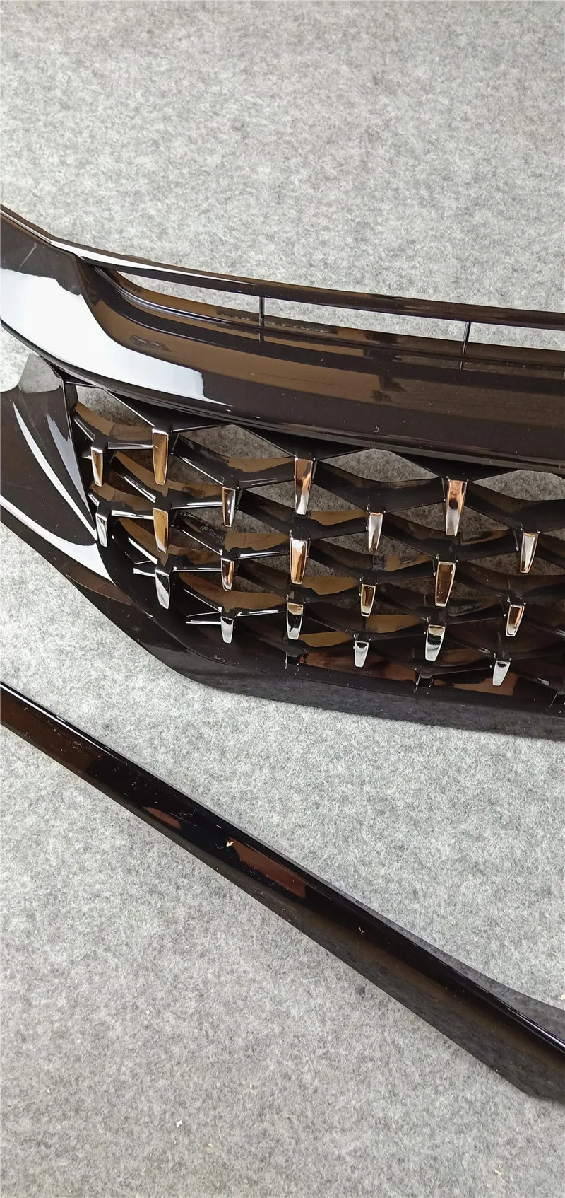 Diamond стиль Передняя решетка для Honda 10th Civic 2016 2017 2018 2019 Замена ABS Черная передняя