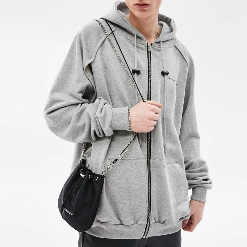 

Retro Chain Drawstring Bag Unisex Small Bucket Drawstring Nylon Small Bag Casual Messenger Bag