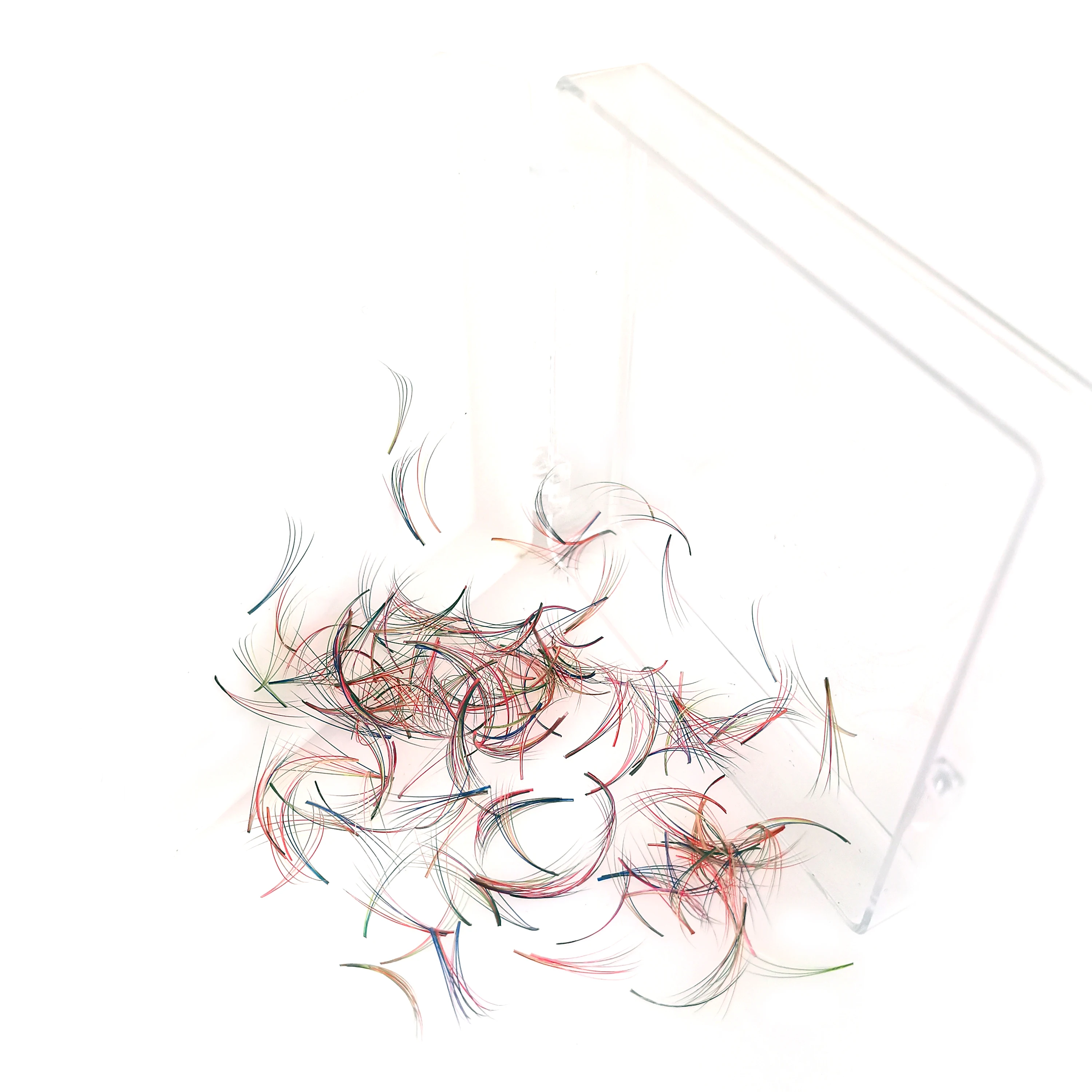 

500 Fans 4D Grafting Lashes Loose Premade Fans Short Stem Russian Volume Colorful Eyelash Extensions Small Jar Colored Eyelash