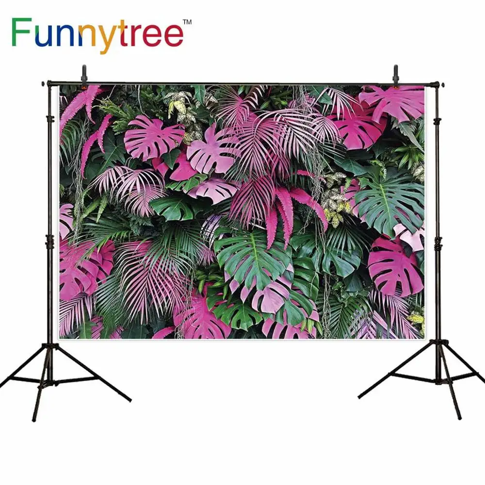 

Фон Funnytree для фотосъемки с тропическими пальмами и листьями дерева, фотосессия для летвечерние, фон для фотосъемки, Фотостудия