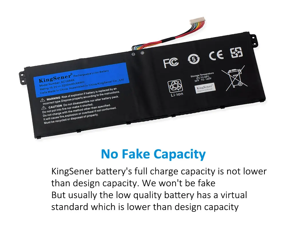 Аккумулятор KingSener AC14B8K для ноутбука Acer Nitro 5 AN515-51 Predator Helios 300 N17C1 Aspire A515-51G N17C4 A717-71G |