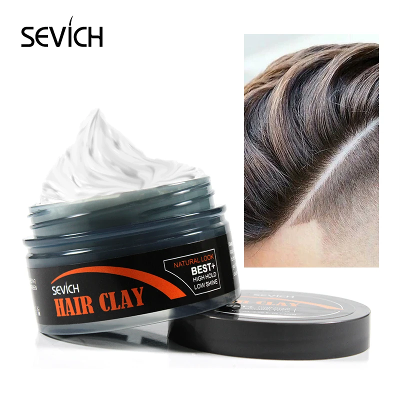 

Sevich 100g Hair Styling Clay Mud for Men Strong Hold Hairstyles Matte Finished Molding Cream Long Lasting Stereotype Hair Wax