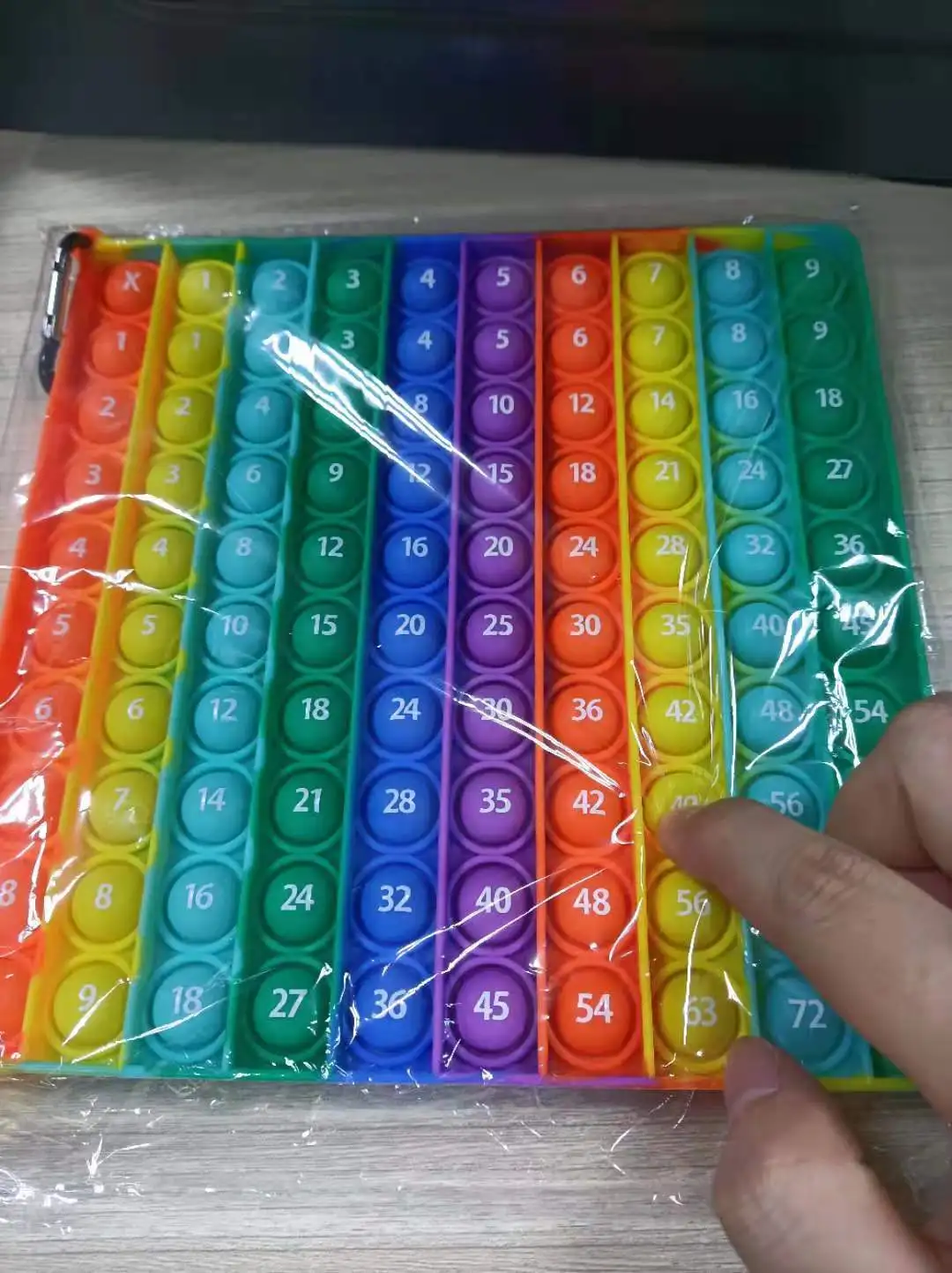 Игрушка Монтессори детская с пузырьками большой размер Математический счетчик