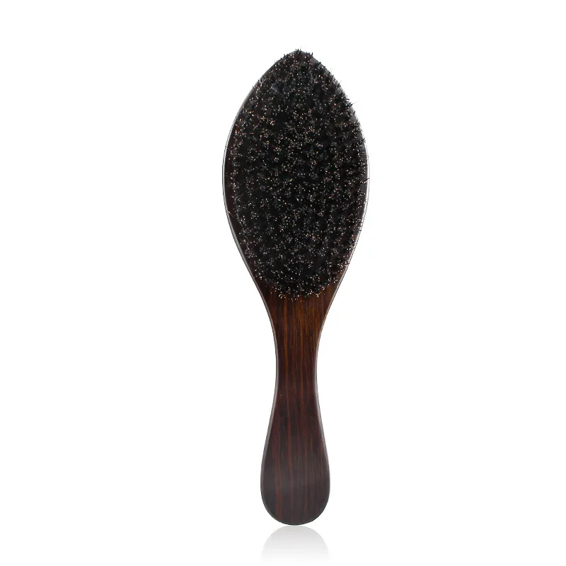 

2021 Men Boar Hair Bristle Beard Brush Barber Accessories Wooden Handle Neck Duster Broken Hair Remove Comb Hair Styling Tools