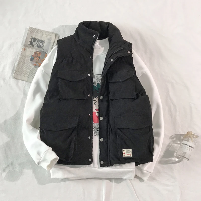M-4XL 5XL зимняя куртка для мужчин повседневные утолщённые теплый жилет милый