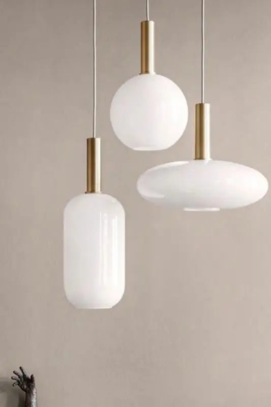 Современная люстра из стеклянного шара черная длинная кухонная Скандинавская