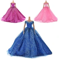 colorful elegant handmade summer bridal gown princess dress clothes wedding party dress for barbie doll acessories