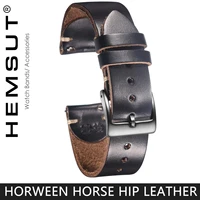 100 genuine leather watch bands with quick release horween horse vintage leather watch strap for men 22mm18mm19mm20mm