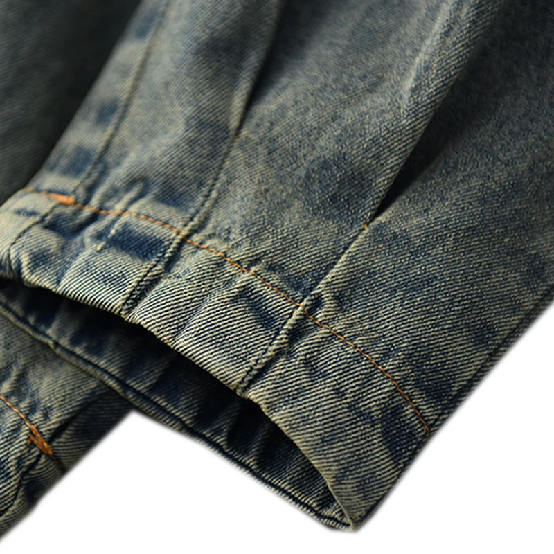 

Women Jeans Straight Bleached Big Loose Denim Pants Trousers Bottoms Retro Vintage Elastic Waist New Female A12221003