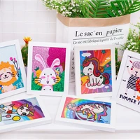 diy diamond painting with frame childrens crystal sticker toy gifts 5d embroidery painting cross ctitch kits desktop ornaments