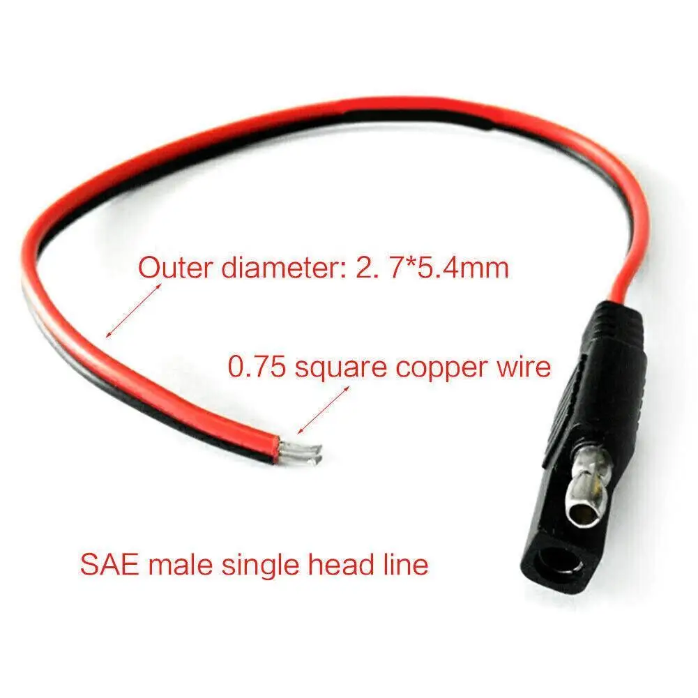 1 шт. красный Удлинительный кабель SAE для самостоятельной сборки 18AWG удлинитель