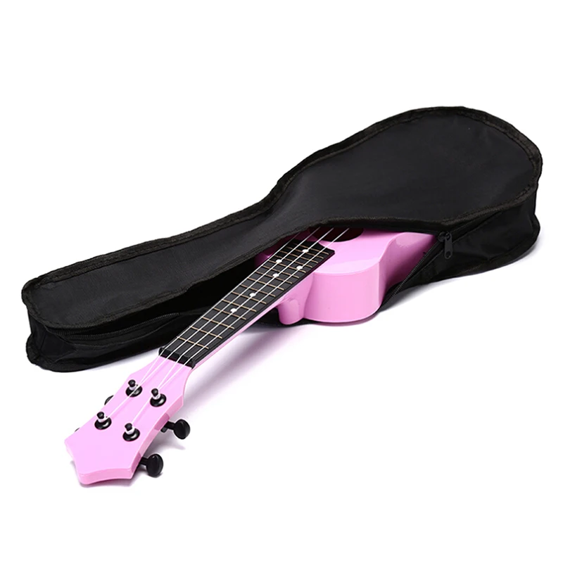 

23 Inch Black Portable Ukulele Uke Bag Soft Case Monolayer Bag Single Shoulder Backpack Padded Musical Instrument