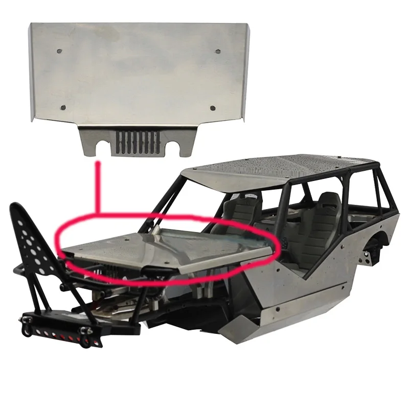 RC Нержавеющая Сталь капот двигателя панель крыши панель боковой панели опорная плита для Axial Wraith 90018
