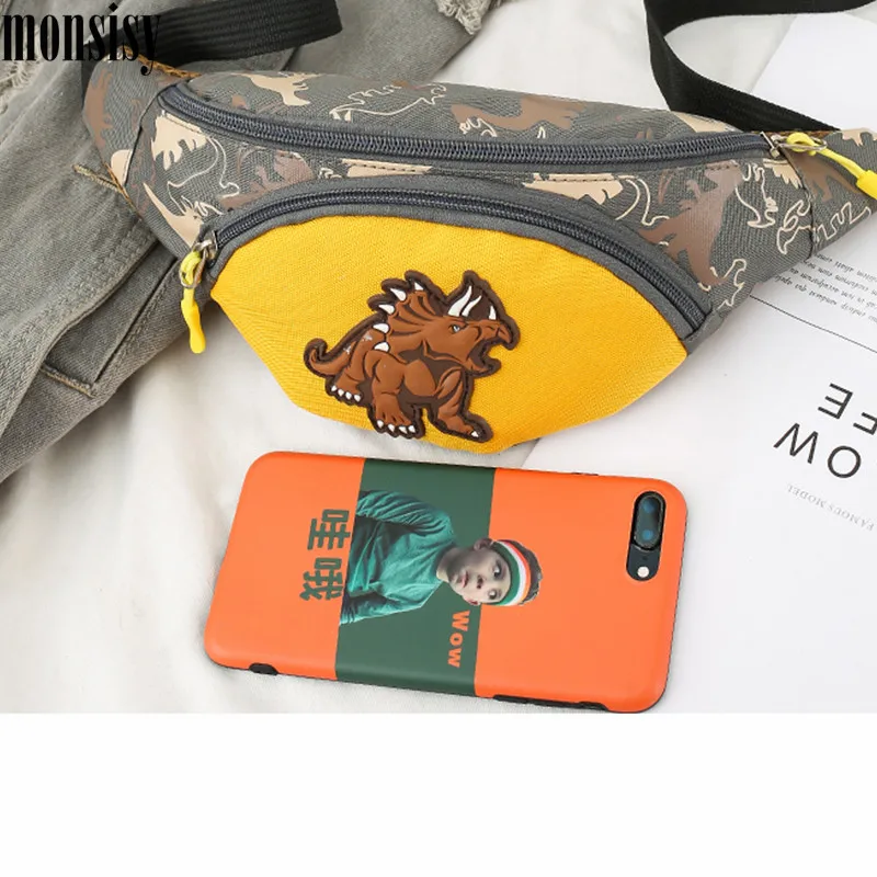 Детская поясная сумка Monsisy 2020 для мальчиков и девочек забавная с