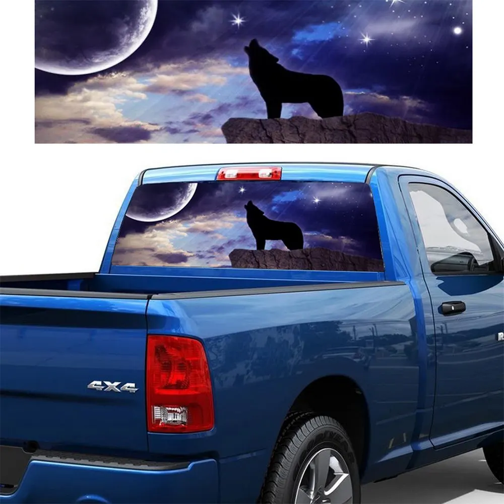 Auto Decorations DIY Pasteable Car Sticker 3D Transparent Back Rear Window Decal Stickers PVC Vinyl Wrap Film | Автомобили и
