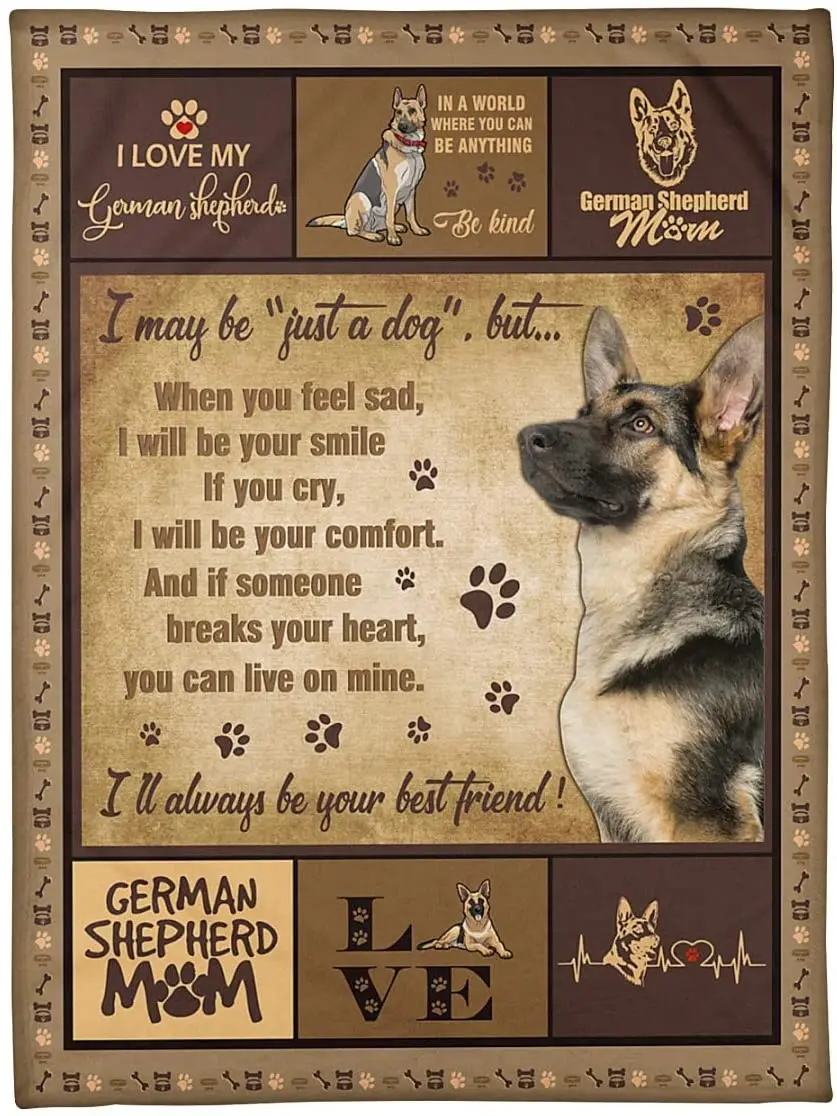 

Fleece Blanket I Will Always Be Your Firend German Shepherd Dog Shepherd Bed Throw Tapestry Blanket Gift for Christmas,New Years