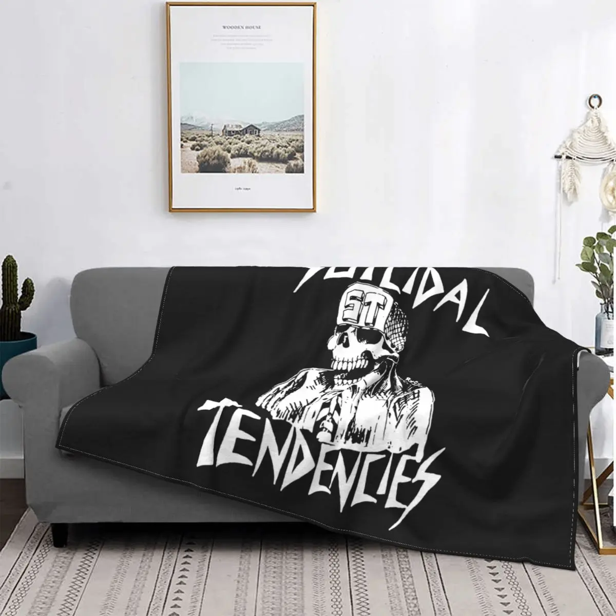 

Manta a cuadros para cama, manta de picicnic, nueva tenlegend de suici, color negro