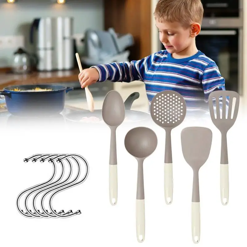 

10Pcs Non-stick Silicone Kitchenware Set Cooking Spatula Tool Spatula Cutlery Kitchen Kit Filter Cookware Convenient Spoon E1Z7