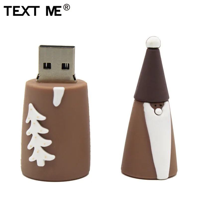 TEXT ME креативная Рождественская елка usb флеш-накопитель usb 2,0 4 ГБ 8 ГБ 16 ГБ 32 ГБ 64 ГБ флешка, подарок