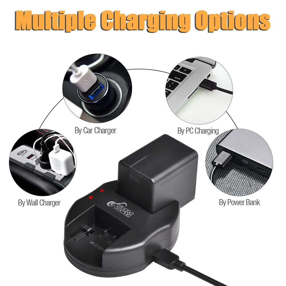 Аккумулятор для фотоаппарата и зарядное устройство с двумя USB портами|Цифровые