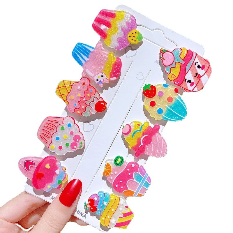 

Hair Clip Baby Side Independently Packaged Temperament Little Girl Side Clip Cherry Children Red Fruit Hair Clip For BB Kids