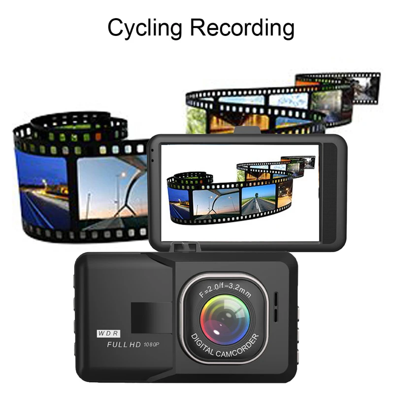 Full HD 1080P Dash cam 3 Inches Vehicle Camera DVR Car Driving Recorder With Motion Detection Night Vision G Sensor | Автомобили и