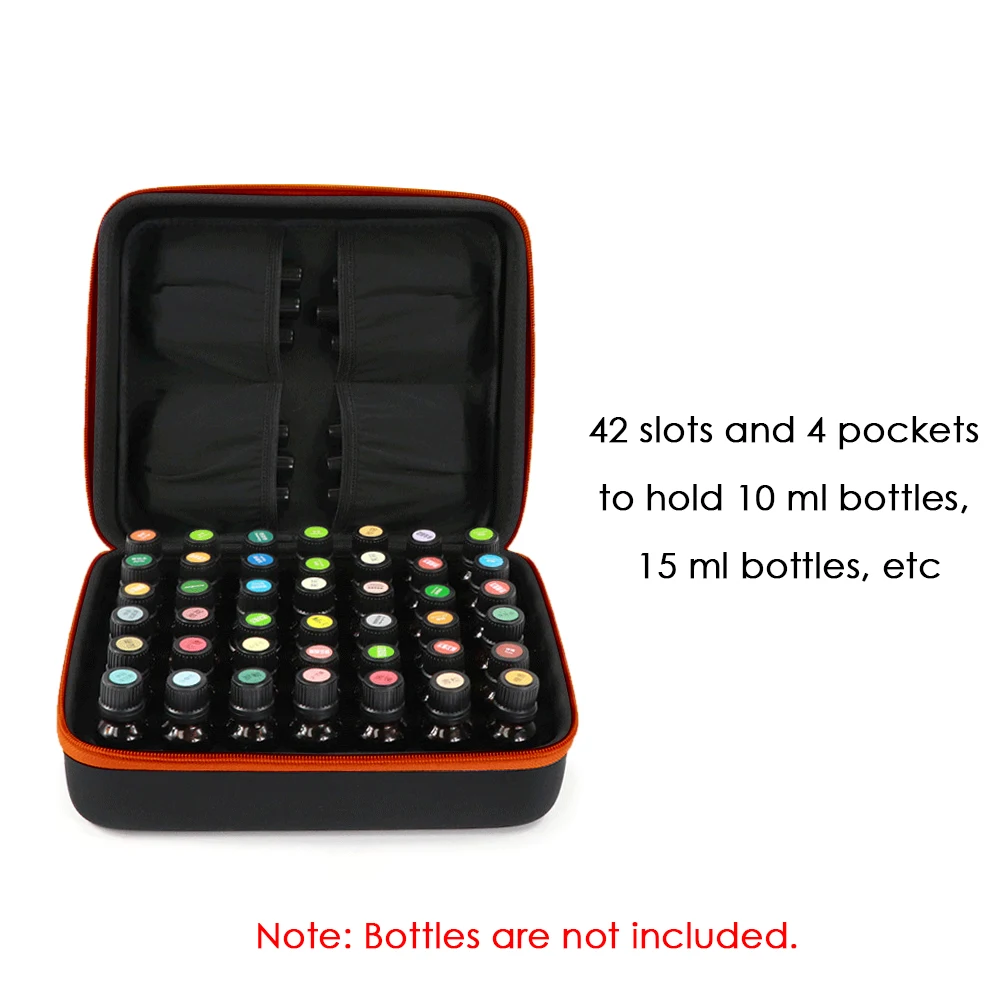 42/70 Bottles Essential Oil Case 10/15 ML Perfume Oil Essential Oil Box Travel Portable Carrying Holder Nail Polish Storage Bag