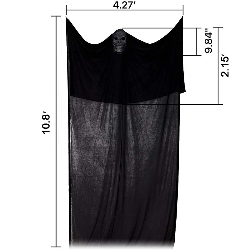 

Halloween Hanging Ghost Decorations,Voice Activated with Creepy Sound & Glowing Mask for Halloween Party Indoor/Outdoor Decor