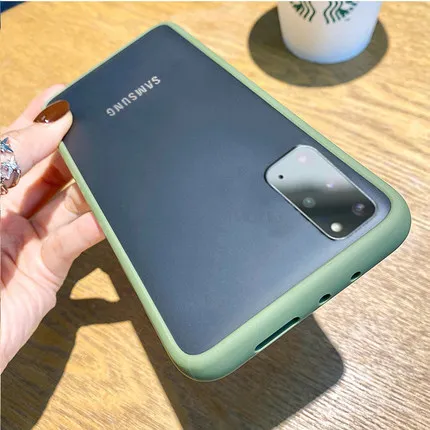 Чехол для Samsung Galaxy A31 A41 жесткий прозрачный матовый противоударный защитный чехол
