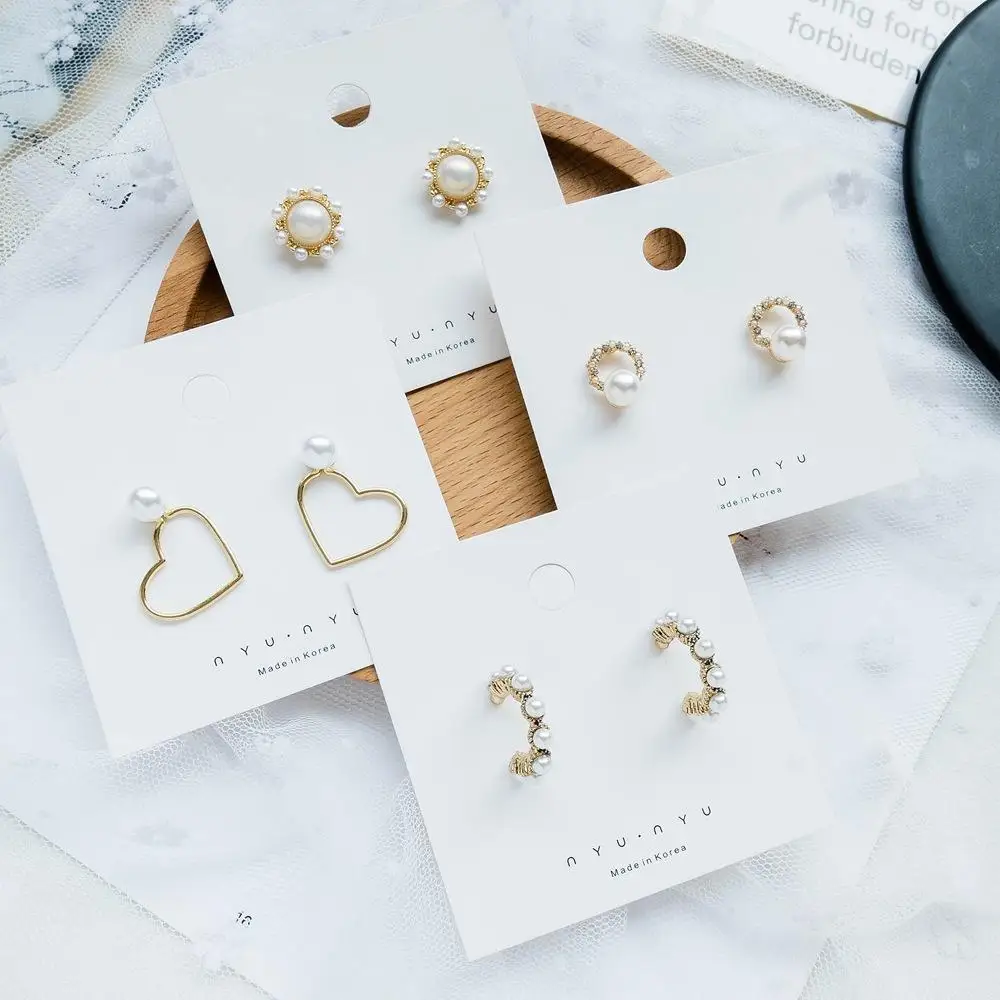 OPPOHERE Новые простые серьги в Корейском стиле с жемчугом мисс креативная Мода Ins