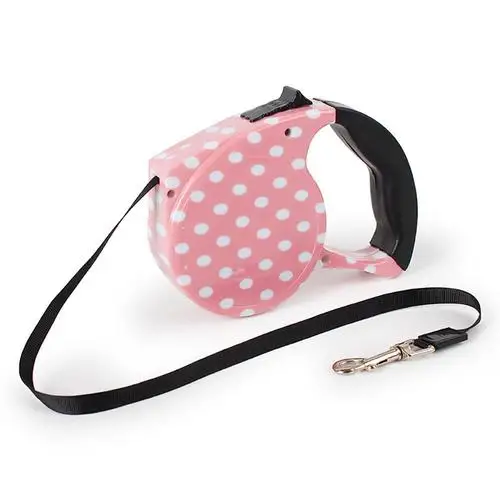 

5m Retractable Dog Leash 5 Colors Fashion Printed Puppy Auto Traction Rope Nylon Walking Leash for Small Dogs Cats Pet Leads
