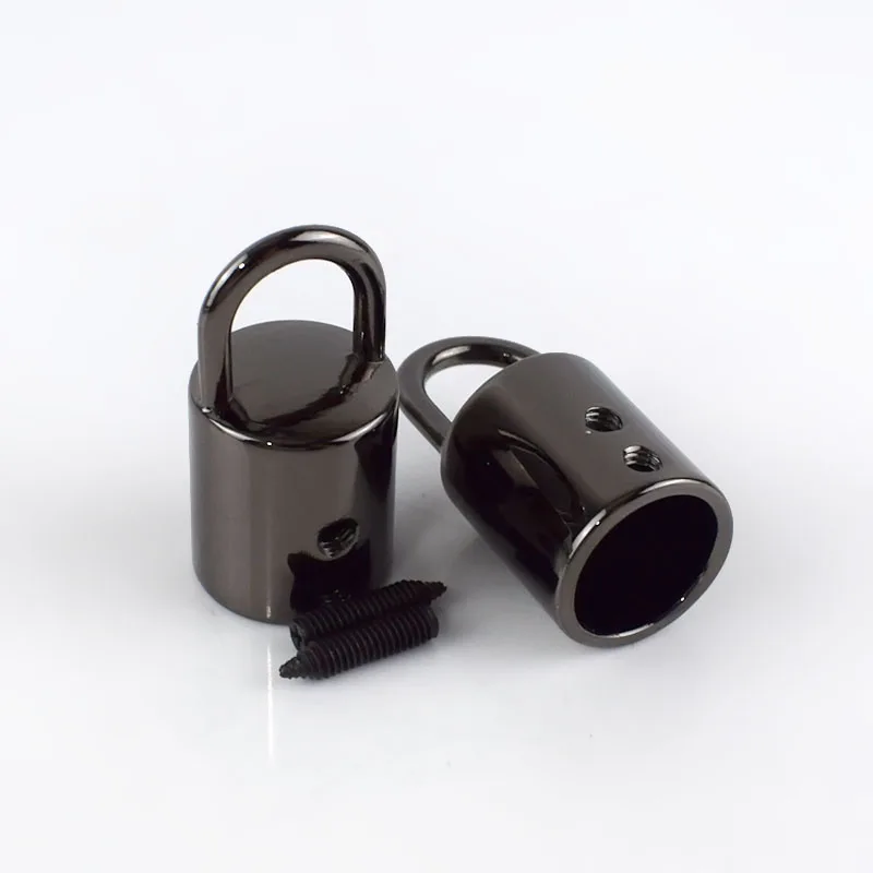 gunblack 10/20 штук 11 мм сумка с металлической пряжкой, Сумки из натуральной кожи ремень с бахромой, с кисточками Кепки застежка Вешалки шнуры замок фиксаторы уход за кожей лица маска DIY аппаратных аксессуаров KY037 - Цвет: gunblack