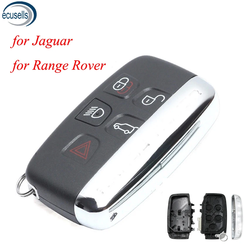4+1 Buttons Remote Key Shell Case Fob 5 Button for-Land Rover for Range Sport LR4 With Words for-JAGUAR XJ XJL XF | Автомобили и