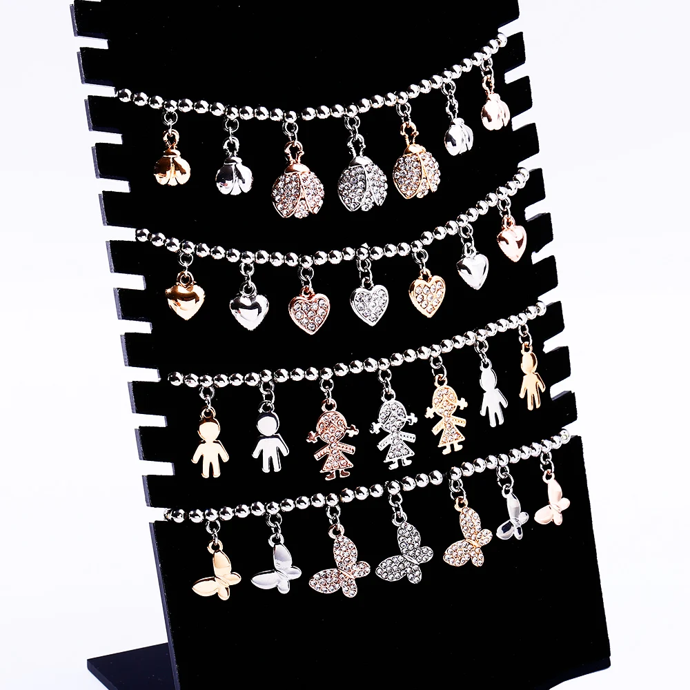 2020 Элегантный Золотой Серебристый браслет с подвесками для женщин аксессуары 4