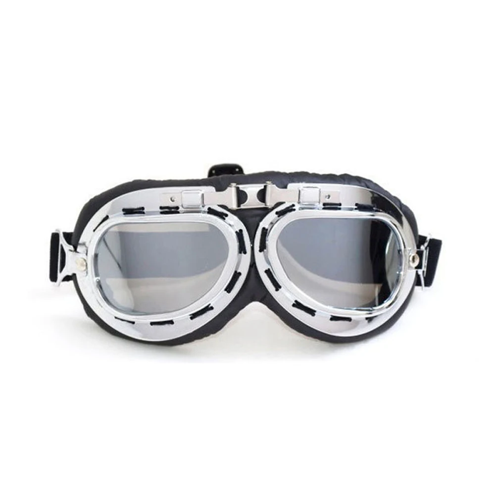 Harley Goggles для верховой езды, альпинизма, защитные очки, ветроустойчивые, водонепроницаемые, черная оправа, черные, ретро очки пилота, факт