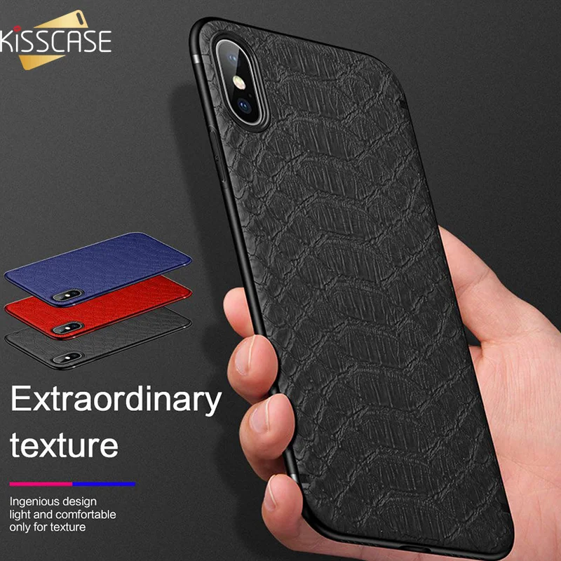Kisscase Телефонные Чехлы для iPhone 6 7 6S плюс Чехол из крокодиловой кожи Бизнес Ultra Slim
