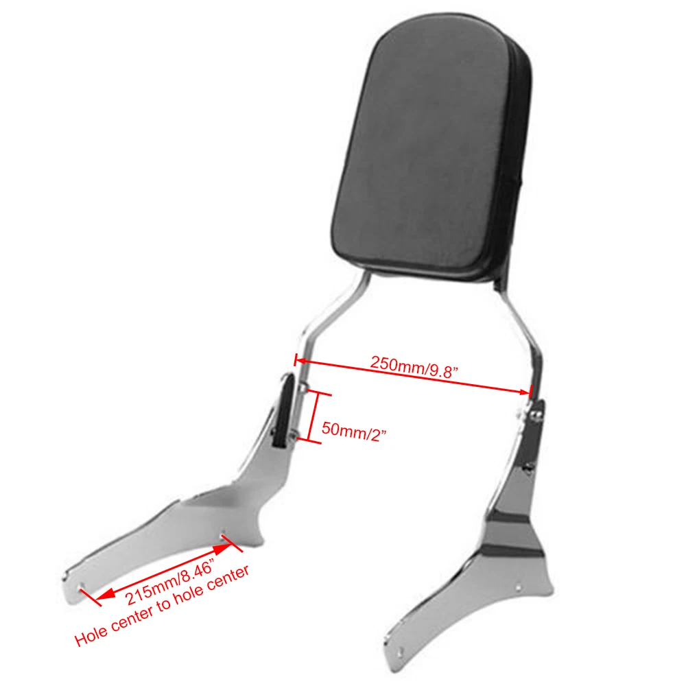 Спинка пассажирского спинки для мотоцикла Комплект подушек панели системы сатик