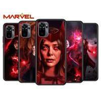 scarlet witch marvel for xiaomi redmi note 10 10s 9 9t 9s 9pro max 8t 8pro 8 7 6 5 pro 5a 4x 4 soft black phone case