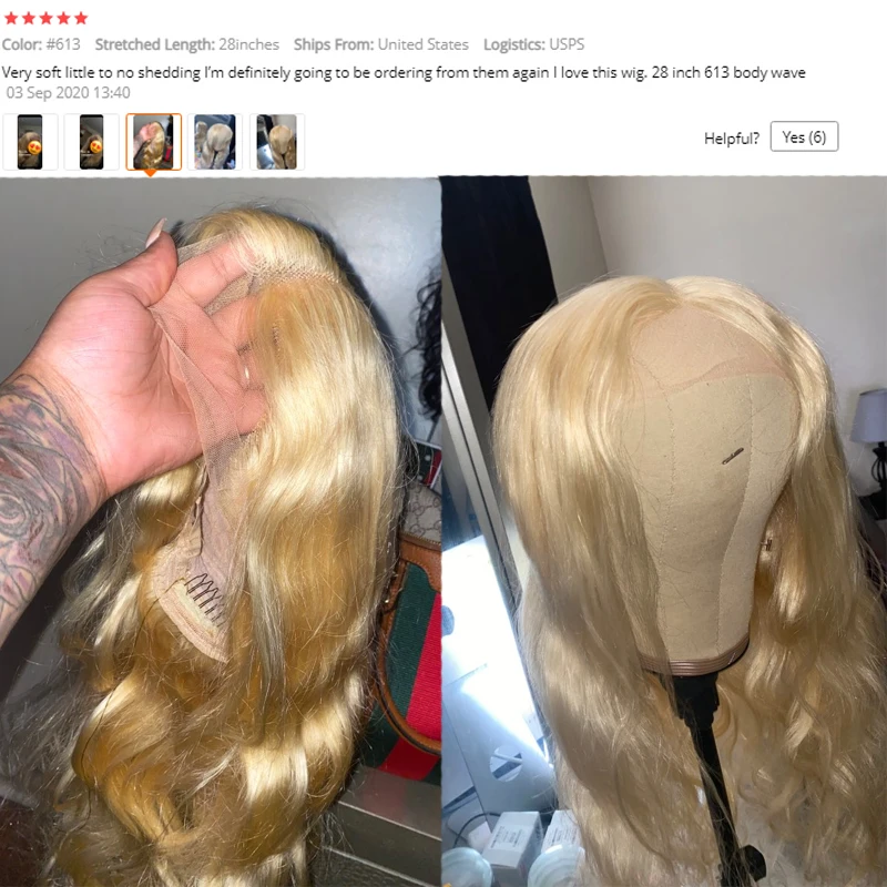 613 блондинка Синтетические волосы на кружеве парик объемная волна/глубокая